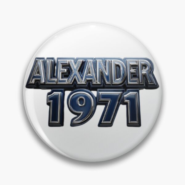 Item preview, Alexander 1971 Classic Chrome Retro Name Design designed and sold by AlexLineArt.