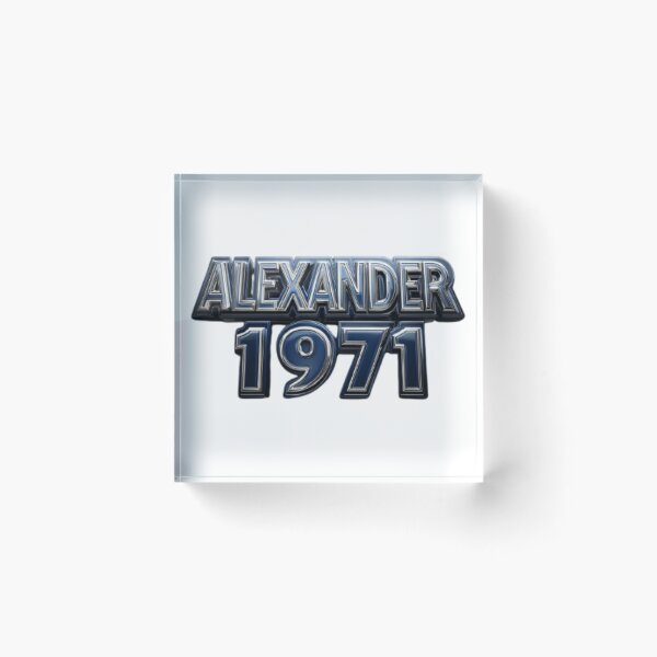 Item preview, Alexander 1971 Classic Chrome Retro Name Design designed and sold by AlexLineArt.