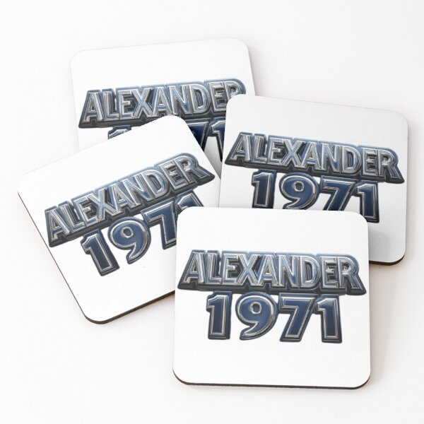 Item preview, Alexander 1971 Classic Chrome Retro Name Design designed and sold by AlexLineArt.
