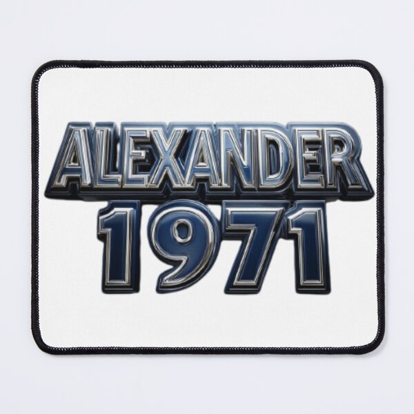 Item preview, Alexander 1971 Classic Chrome Retro Name Design designed and sold by AlexLineArt.
