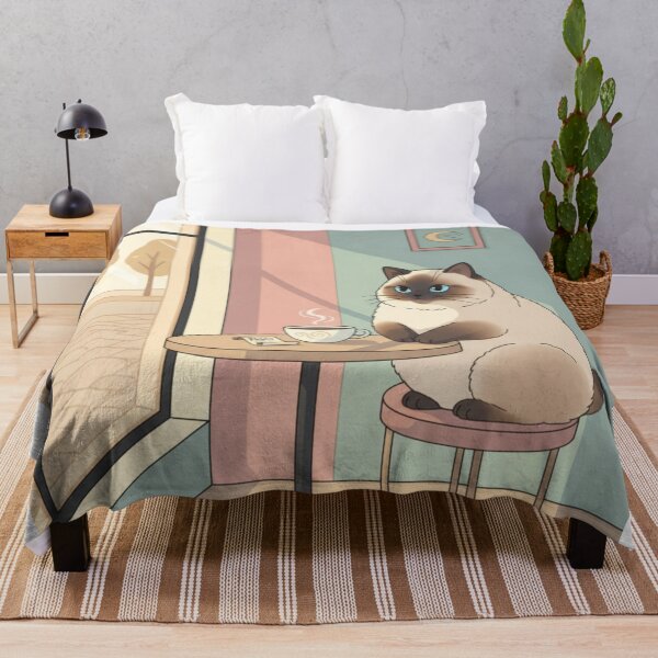 Item preview, Siamese Cat at Café Corner designed and sold by Siamcatshop.