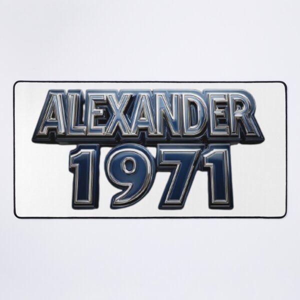 Item preview, Alexander 1971 Classic Chrome Retro Name Design designed and sold by AlexLineArt.