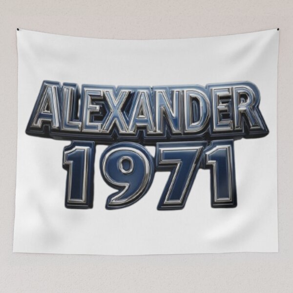 Item preview, Alexander 1971 Classic Chrome Retro Name Design designed and sold by AlexLineArt.