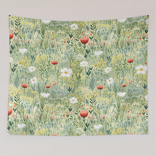 Item preview, Patrón divertido de flores silvestres con encanto de pradera designed and sold by Jackflash2023.