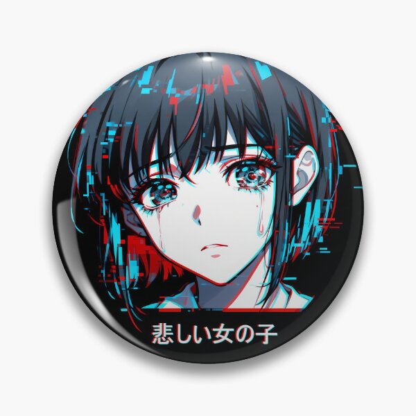 Item preview, Glitch-art Anime Girl designed and sold by oops-I-drew-again.