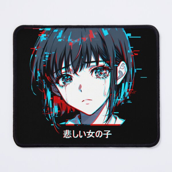Item preview, Glitch-art Anime Girl designed and sold by oops-I-drew-again.