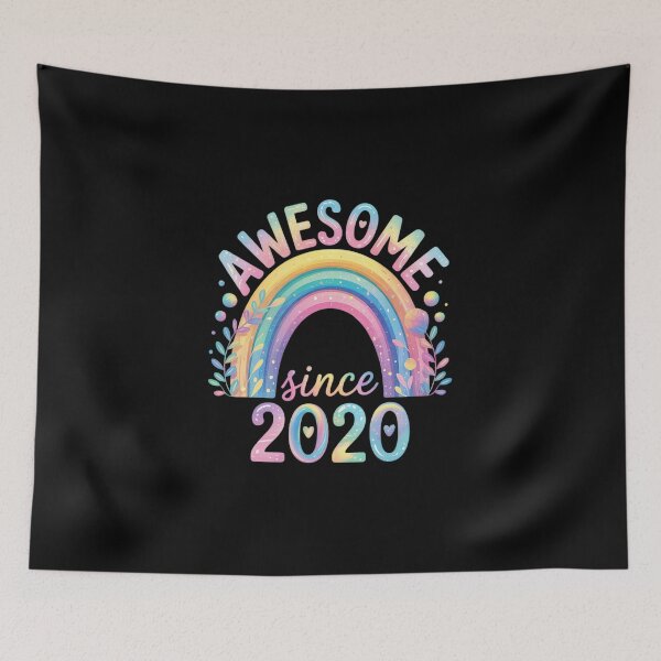 Item preview, Awesome Since 2020 5 Year Old Rainbow Tie Dye 5th Birthday  designed and sold by MicanCuteStore.