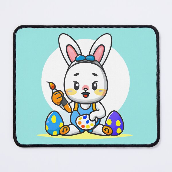 Item preview, Easter Bunny Coloring Eggs, Easter Bunny Painting, Cute, Fun, in Blue designed and sold by 1FunLife.