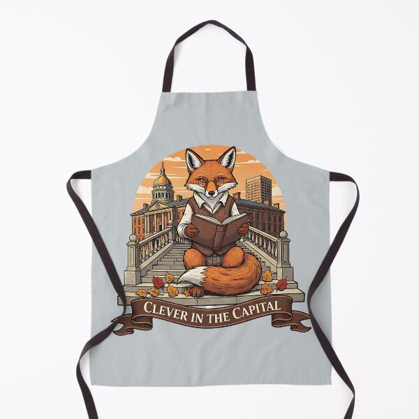 Item preview, Clever in the Capital Book Reading Fox Autumn Vibes designed and sold by PostersMode.