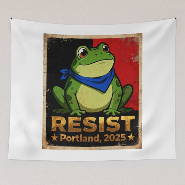 Item preview, Portland Frog Protest 2025 designed and sold by AddlPoolart.