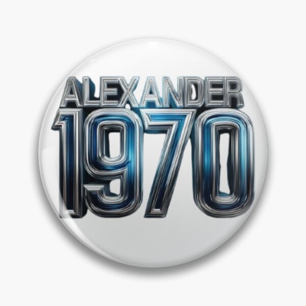 Item preview, Alexander 1970 Classic Chrome Retro Name Design designed and sold by AlexLineArt.