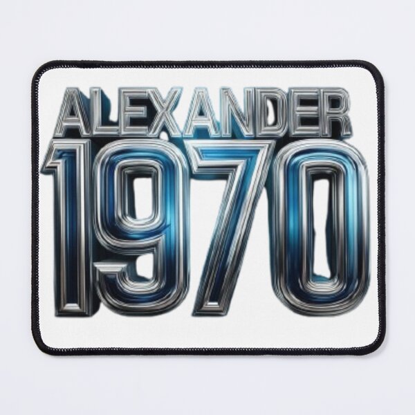 Item preview, Alexander 1970 Classic Chrome Retro Name Design designed and sold by AlexLineArt.