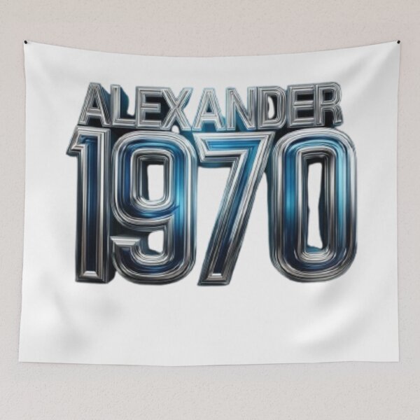 Item preview, Alexander 1970 Classic Chrome Retro Name Design designed and sold by AlexLineArt.
