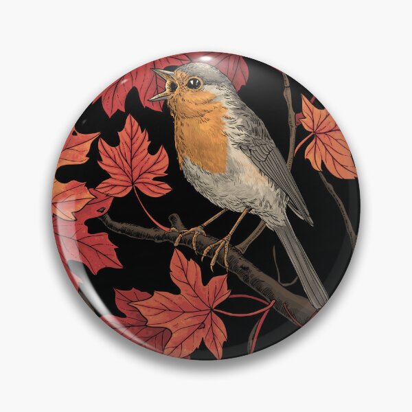 Item preview, Robins in maple tree designed and sold by Katerina Mitkova Kirilova.