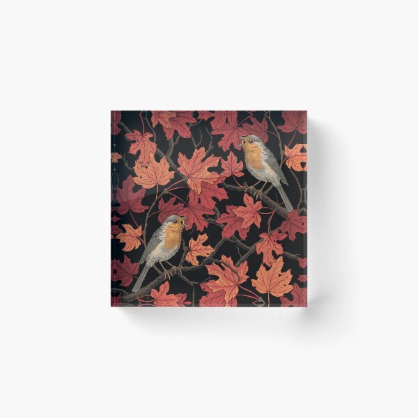 Item preview, Robins in maple tree designed and sold by Katerina Mitkova Kirilova.
