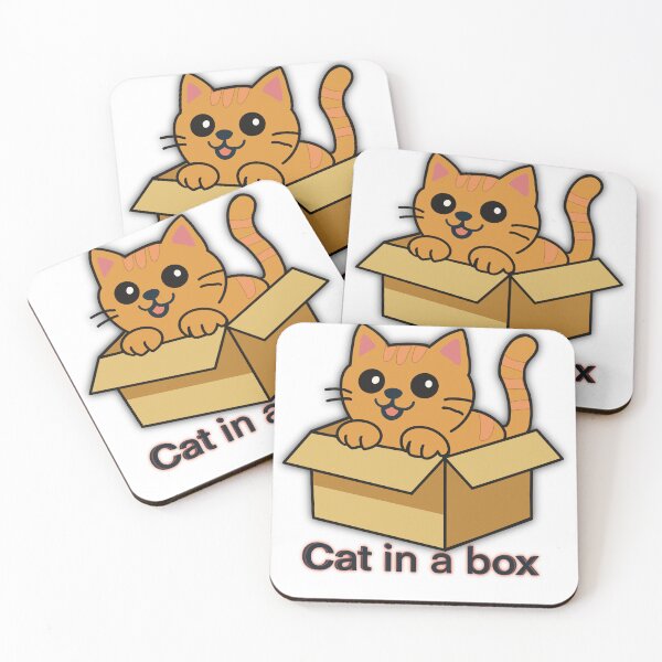 Item preview, Cat in a box waiting food designed and sold by Dechaphopearsri.