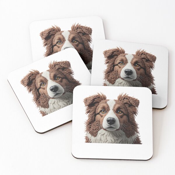 Item preview, Chocolate Coated Collie: Dog with Fur Made of Plasticine Cereal designed and sold by April-Friends.