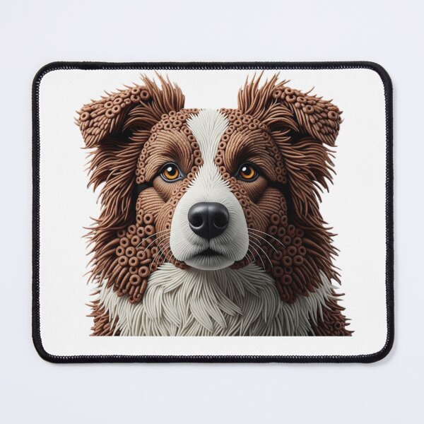Item preview, Chocolate Coated Collie: Dog with Fur Made of Plasticine Cereal designed and sold by April-Friends.