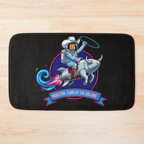 Item preview, Houston Turn Up The Volume Space Cowboy Rodeo designed and sold by PostersMode.