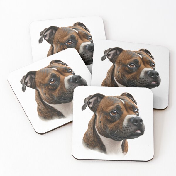 Item preview, Stylish Staffie dog portrait. designed and sold by adey68.