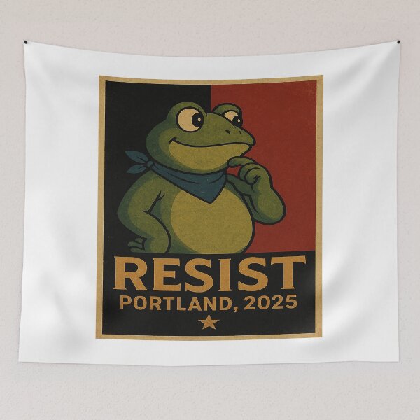Item preview, Portland Frog Protest 2025 designed and sold by AddlPoolart.