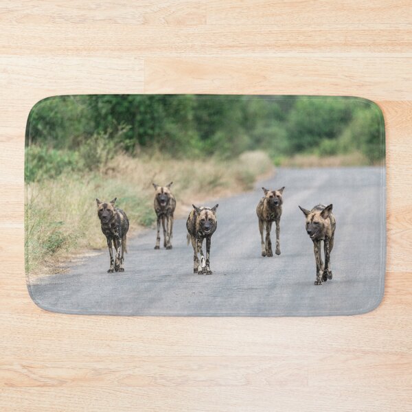 Item preview, The Road Belongs to Us — African Wild Dogs on Patrol (Kruger) designed and sold by DavideAntoniani.