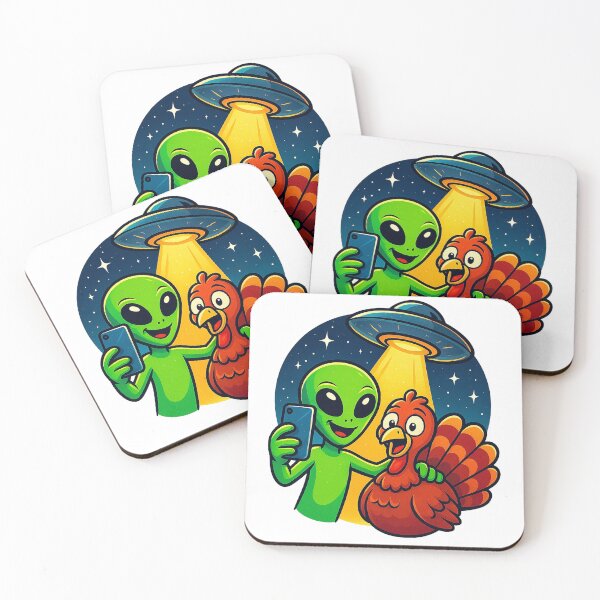 Item preview,  Alien Turkey UFO Selfie designed and sold by Marcite.