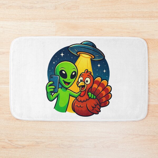 Item preview,  Alien Turkey UFO Selfie designed and sold by Marcite.