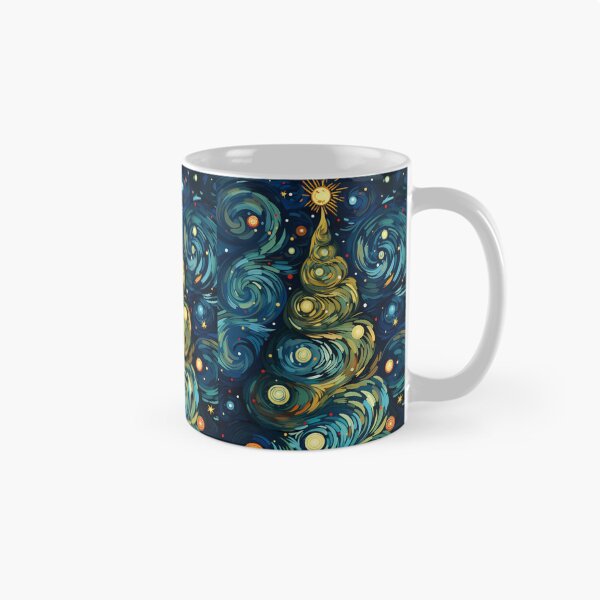 Item preview, ? Starry Night Christmas Tree – Van Gogh Style Winter Magic designed and sold by Ewa Miller.
