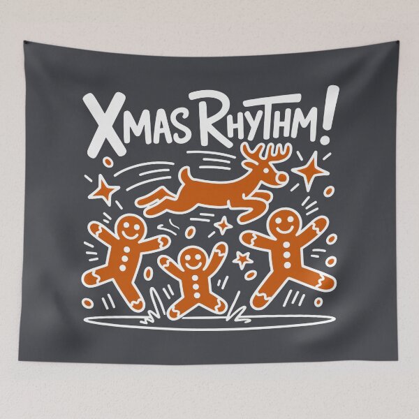 Item preview, Holiday Rhythm with Gingerbread Figures and Jumping Deer designed and sold by SplashTastic.