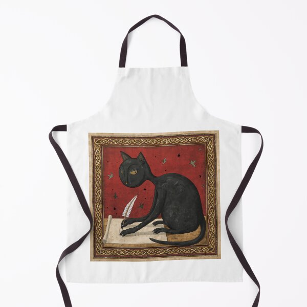 Item preview, Black Cat Quill Medieval Art designed and sold by PictorialWhimsy.