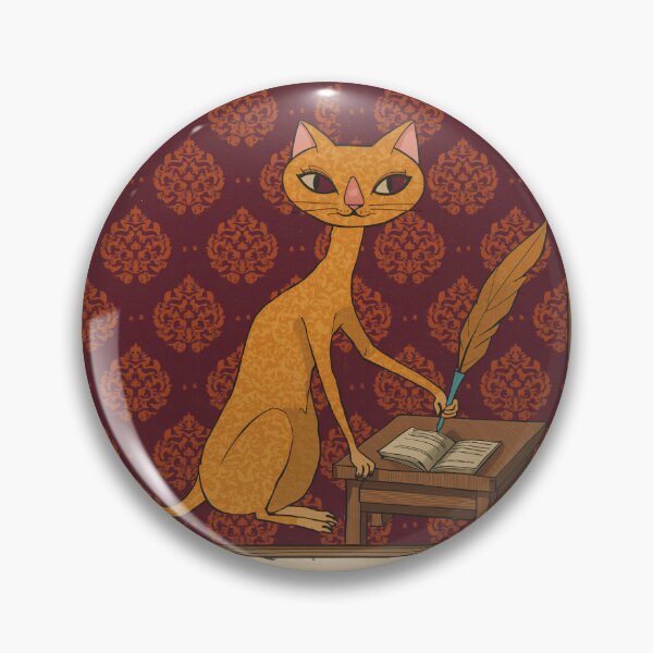 Item preview, Ginger Cat Writing Scroll Medieval Art designed and sold by PictorialWhimsy.