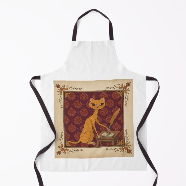 Item preview, Ginger Cat Writing Scroll Medieval Art designed and sold by PictorialWhimsy.