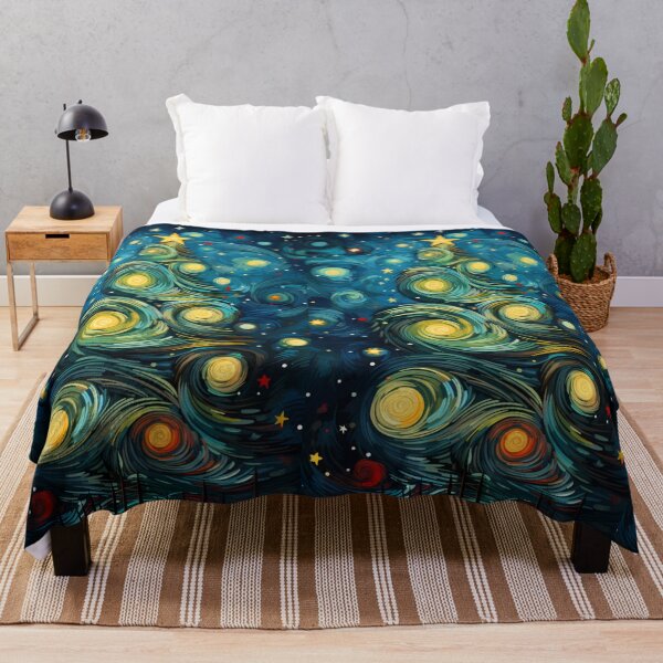 Item preview, Starry Night Christmas Tree – Van Gogh Style Winter Magic designed and sold by Ewa Miller.