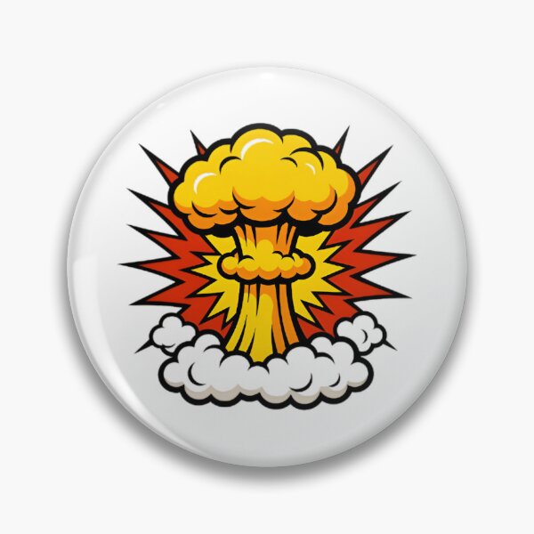 Item preview, Cartoon Explosion with Comic-Style Mushroom Cloud designed and sold by Jackflash2023.