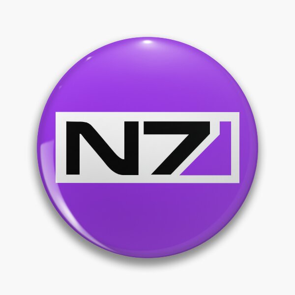 Item preview, N7 Gamer Merch - a Mass Effect story (violet on white)  designed and sold by SlightlyUnreal.