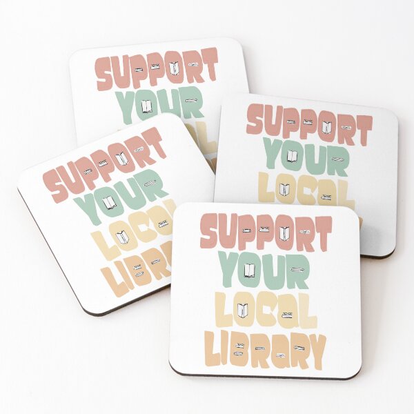 Item preview, Support Your Local Library Book Lovers Librarian Retro designed and sold by Colorfulman.