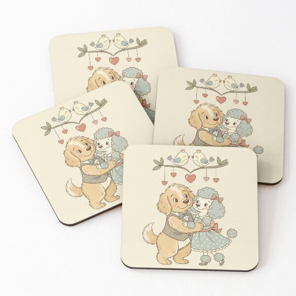 Item preview, Vintage Romantic Puppy Couple Dancing designed and sold by dreephic22.