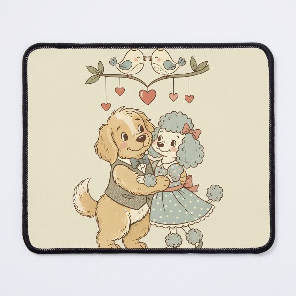 Item preview, Vintage Romantic Puppy Couple Dancing designed and sold by dreephic22.