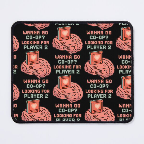 Item preview, Looking for Player 2 Wanna Go Co-Op Retro Gamer Brain Design designed and sold by TeeTimeTreasure.