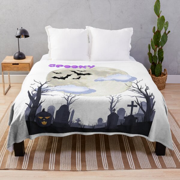 Item preview, Spooky. Haunted Cemetery at Night. designed and sold by Dinasshop.