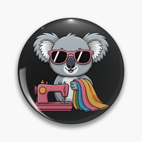 Item preview, Designer Koala Kawaii | Cute Chibi Koala with Sunglasses & Sewing Machine designed and sold by ColorSplash123.