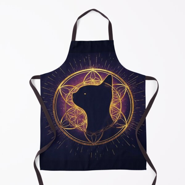 Item preview, Celestial Cat Spirit – Sacred Geometry Aura Design designed and sold by ArtivaNest.