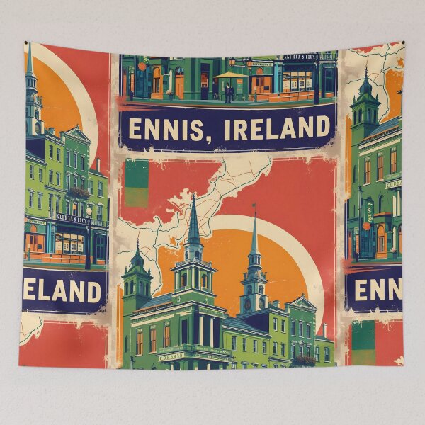 Item preview, Ennis Ireland 1950s Vintage Travel Tourism designed and sold by TravelersGems.