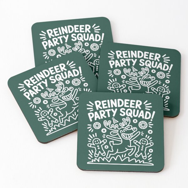 Item preview, Reindeer Party with Gingerbread Figures and Festive Accents designed and sold by SplashTastic.