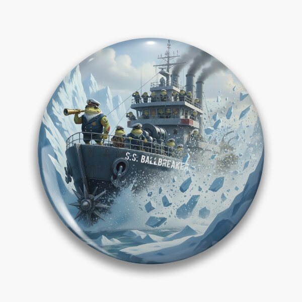 Item preview, Frog ship Ballbreaker crushing ICE  designed and sold by Coexist In Tee's .