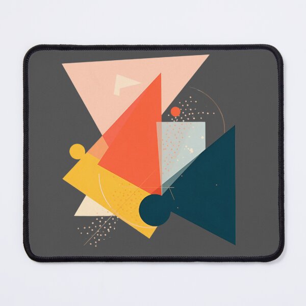 Item preview, Bold Geometric Abstract Art | Modern Mid-Century Shapes designed and sold by ArtCustomDesign.