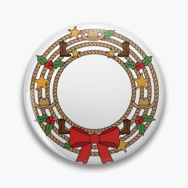 Item preview, Western Christmas Wreath – Cowboy Holiday Rope designed and sold by Imaginationbeyond.