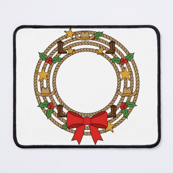 Item preview, Western Christmas Wreath – Cowboy Holiday Rope designed and sold by Imaginationbeyond.