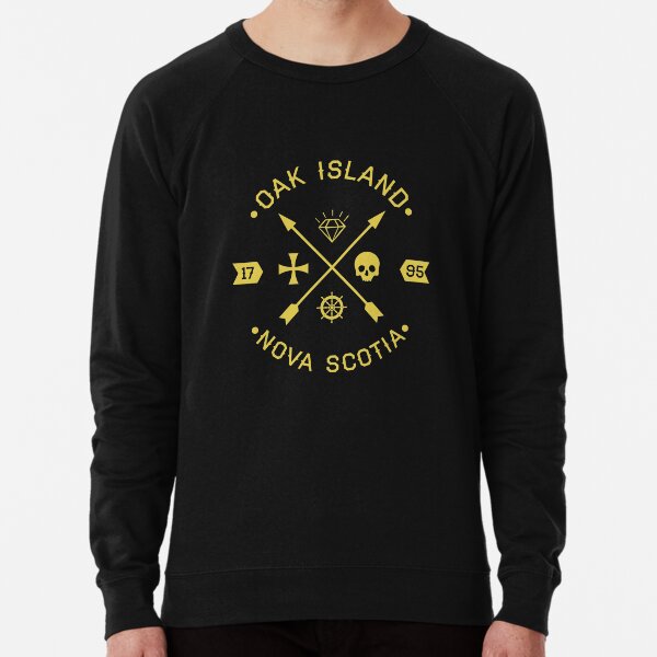 Oak Island Knights Templar Skull Treasure Arrows Product - Gold Lightweight Sweatshirt